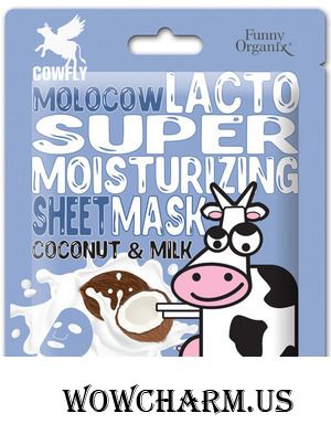 Funny Organix / Маска для лица Суперувлажняющая тканевая лактомаска Coconut Milk