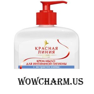 "Красная линия" / Крем-мыло для интимной гигиены с экстрактом хлопка