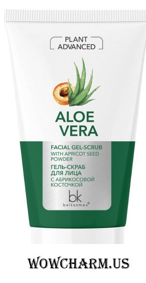 Belkosmex / "Plant Advanced Aloe Vera" Гель-скраб для лица с абрикосовой косточкой