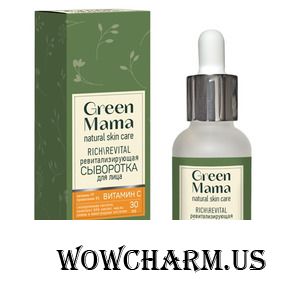 Green Mama / Ревитализирующая сыворотка для лица "Rich/Revital" с гиалуроновой кислотой и витаминами