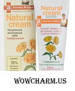 "Рецепты бабушки Агафьи" / Крем для рук Аптечка Агафьи Крем "Natural Cream" универсальный календула