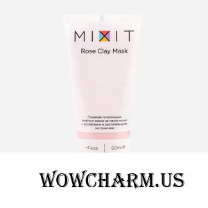 MIXIT / Маска для лица Питательная глиняная лифтинг- маска с Д-Пантенолом, коллагеном и растительными экстрактами Rose Clay Mask