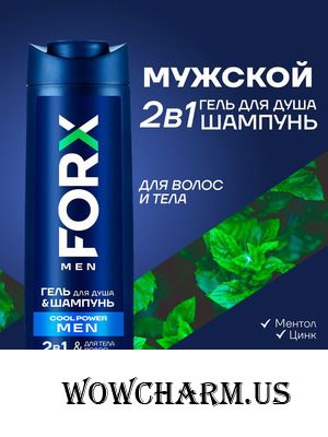 FORX / Шампунь для волос и гель для душа мужской 2 в 1