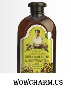 "Рецепты бабушки Агафьи" / Пена для ванн на основе мыльного корня. Тонизирующий сбор (дягиль лекарственный, полынь, бузина, медуница).