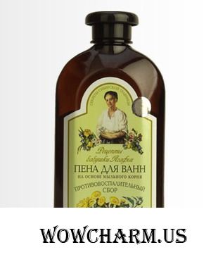 "Рецепты бабушки Агафьи" / Пена для ванн на основе мыльного корня. Противоспалительный сбор (ромашка, девясил, мать-и-мачеха, алтей лекарственный).