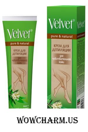 Velvet / Крем для депиляции для чувствительной кожи «Алое и чайное дерево»