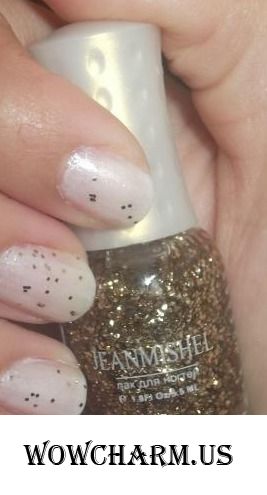 JEANMISHEL / Лак для ногтей "Золотые блёстки"