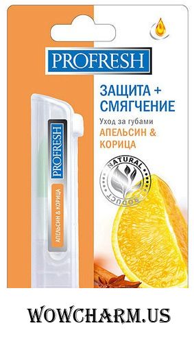 Profresh / Помада гигиеническая Защита+ смягчение Апельсин и корица