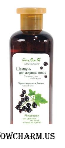 Green Mama / Шампунь для жирных волос Черная смородина и Крапива.
