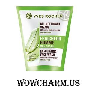 Yves Rocher / Очищающий гель для лица Gel Nettoyant visage Fraicheur Homme Exfoliating face wash.