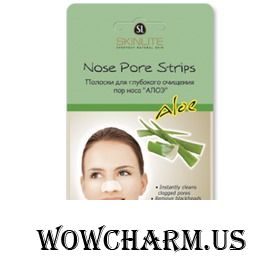Skinlite / Полоски для очищения пор Nose Pore Strips Aloe