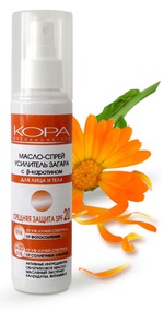 Масло для загара Кора