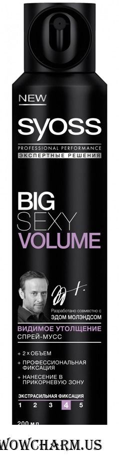 Syoss / Спрей-мусс для укладки Big Sexy Volume «Видимое утолщение»
