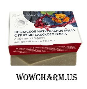 "Дом Природы" / Крымское натуральное мыло с грязью сакского озера "Лифтинг-эффект" для зрелой кожи и декольте Med formula